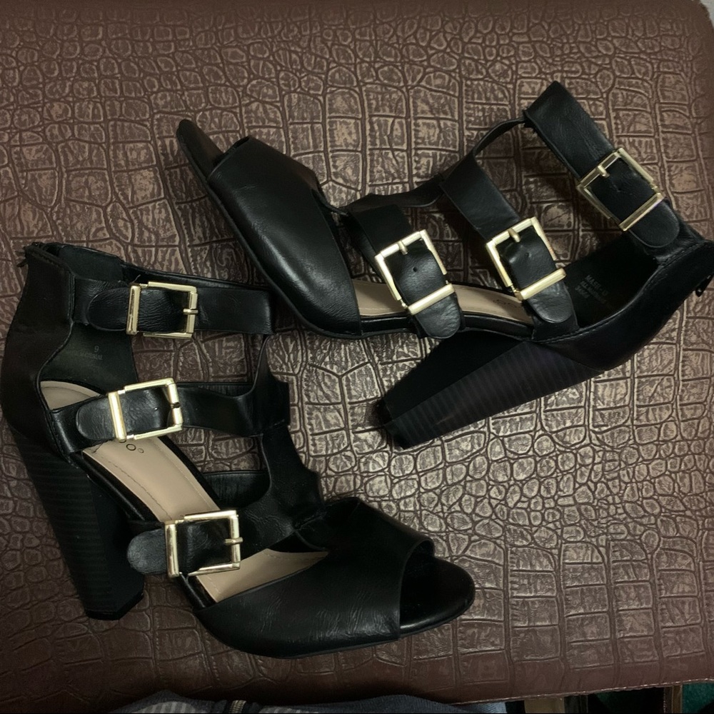 3 Buckle Strappy Heels